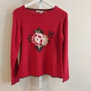 NWT Tulchan Sweater Large Floral Graphic Size Medium Wool Blend